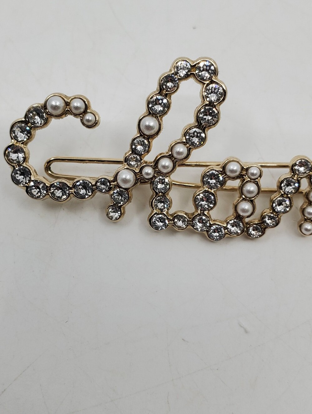 Chanel Logo Script Barrette - Picture 4 of 7